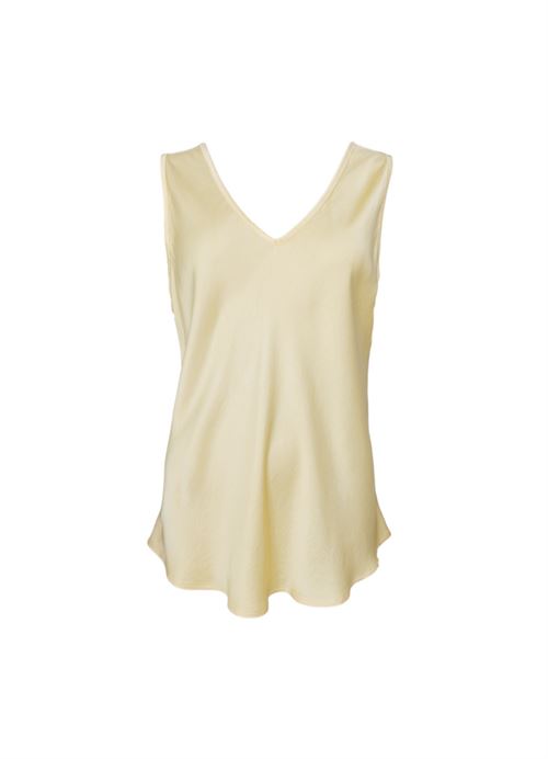 BLACK COLOUR TOP, BCMABEL DOUBLE V-NECK TOP, LIGHT YELLOW